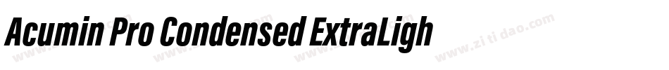 Acumin Pro Condensed ExtraLight字体转换